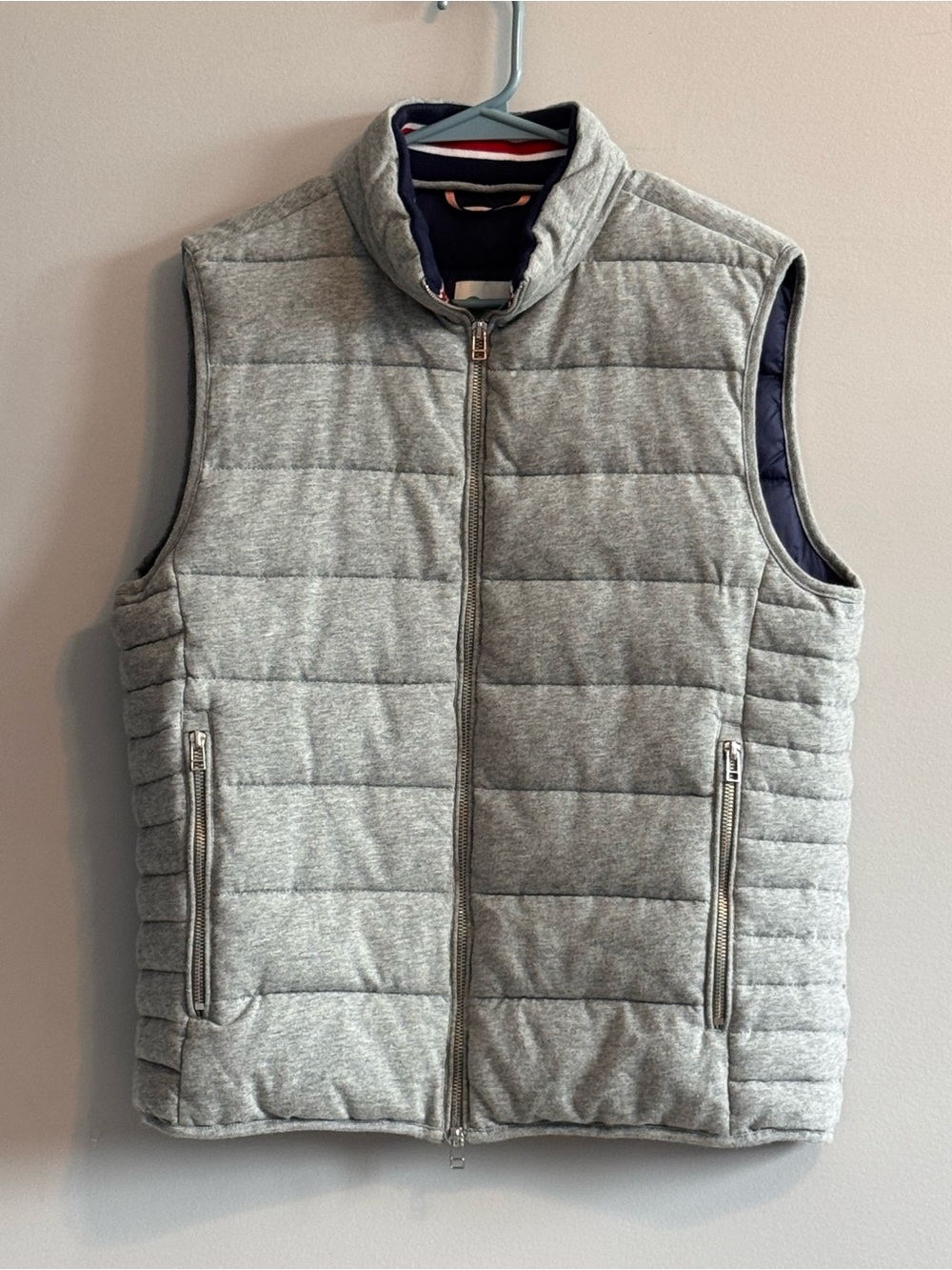 Boden Women’s Gray Quilted Full Zip Puffer Vest Size Medium